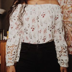 floral off the shoulder top